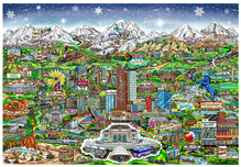 Charles Fazzino 3D Art Charles Fazzino 3D Art Colorado on My Mind (Winter Monoprint) (Framed)